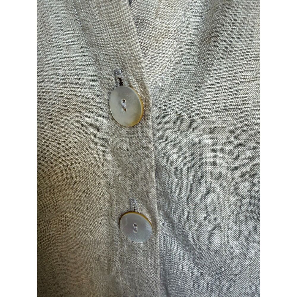 NWOT Cleobella Flax Beige Cotton Blouse Bishop Sleeve - Sz Small - Picture 5 of 6
